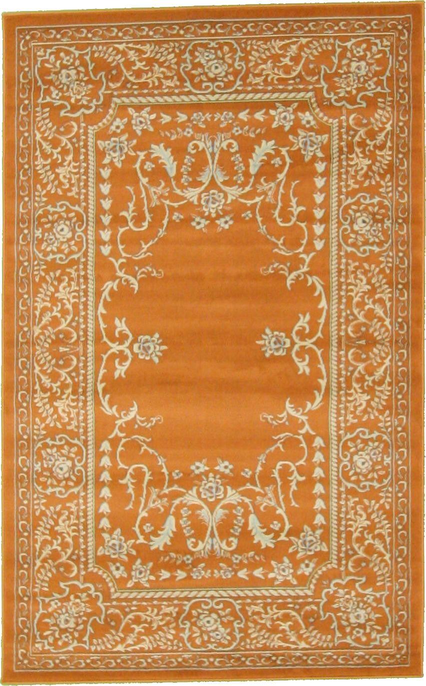 Terracotta 5' x 8' Kerman Design Rug eSaleRugs