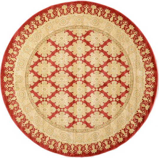Red 8' x 8' Kensington Round Rug Area Rugs eSaleRugs