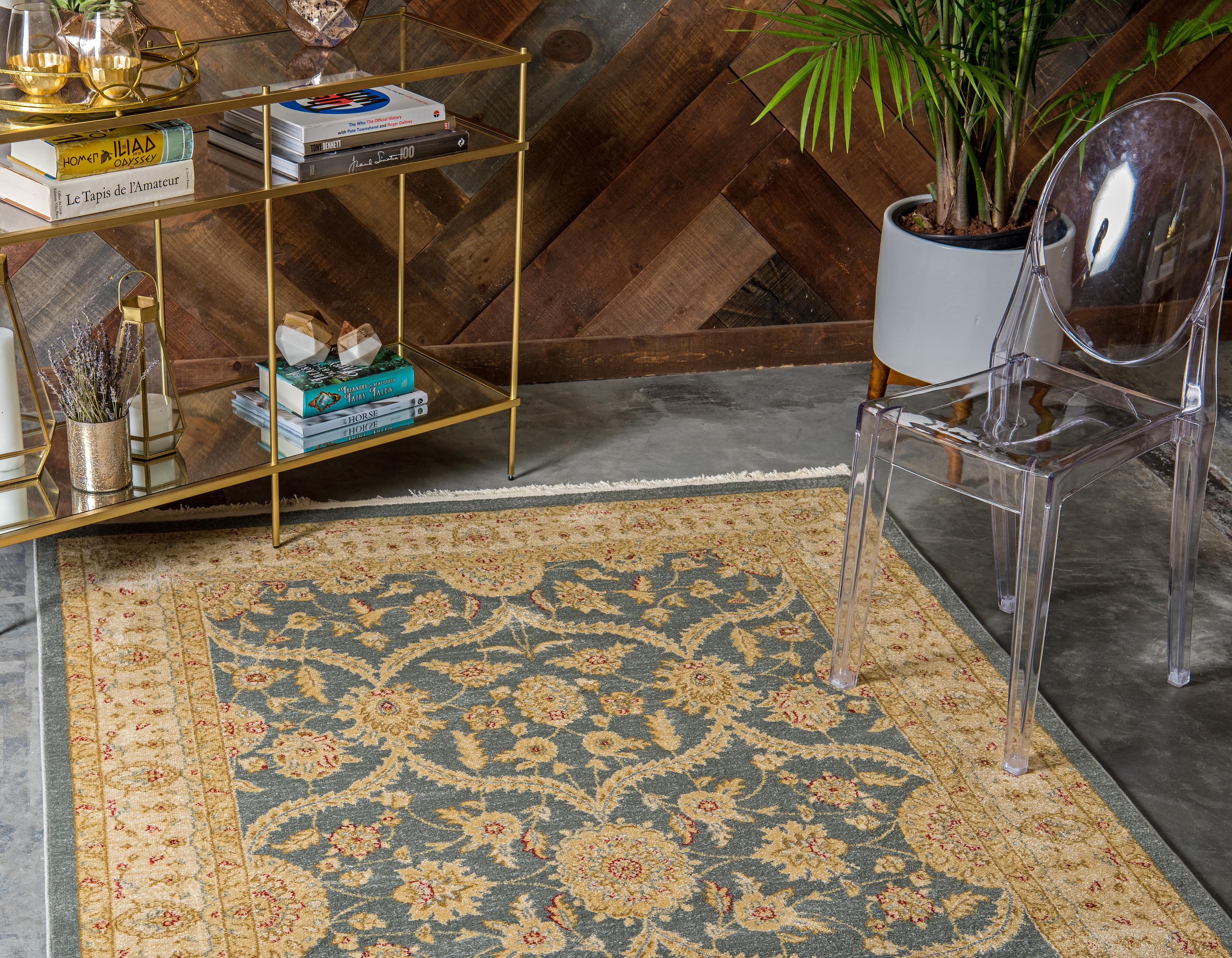 Blue 3' 3 x 5' 3 Kensington Rug iRugs UK