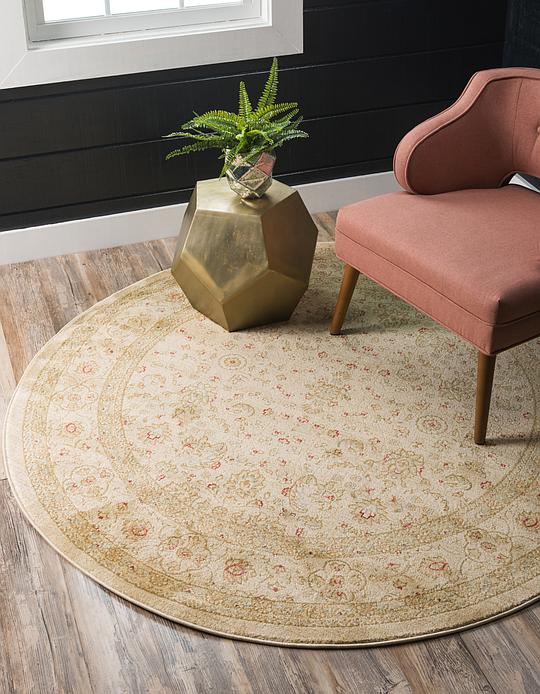 Cream 6 X Kensington Round Rug Area Rugs Irugs Uk