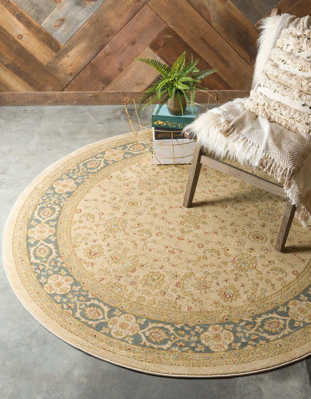 Cream 6 X Kensington Round Rug Area Rugs Irugs Uk Main 6 X Kensington Round Rug Photo