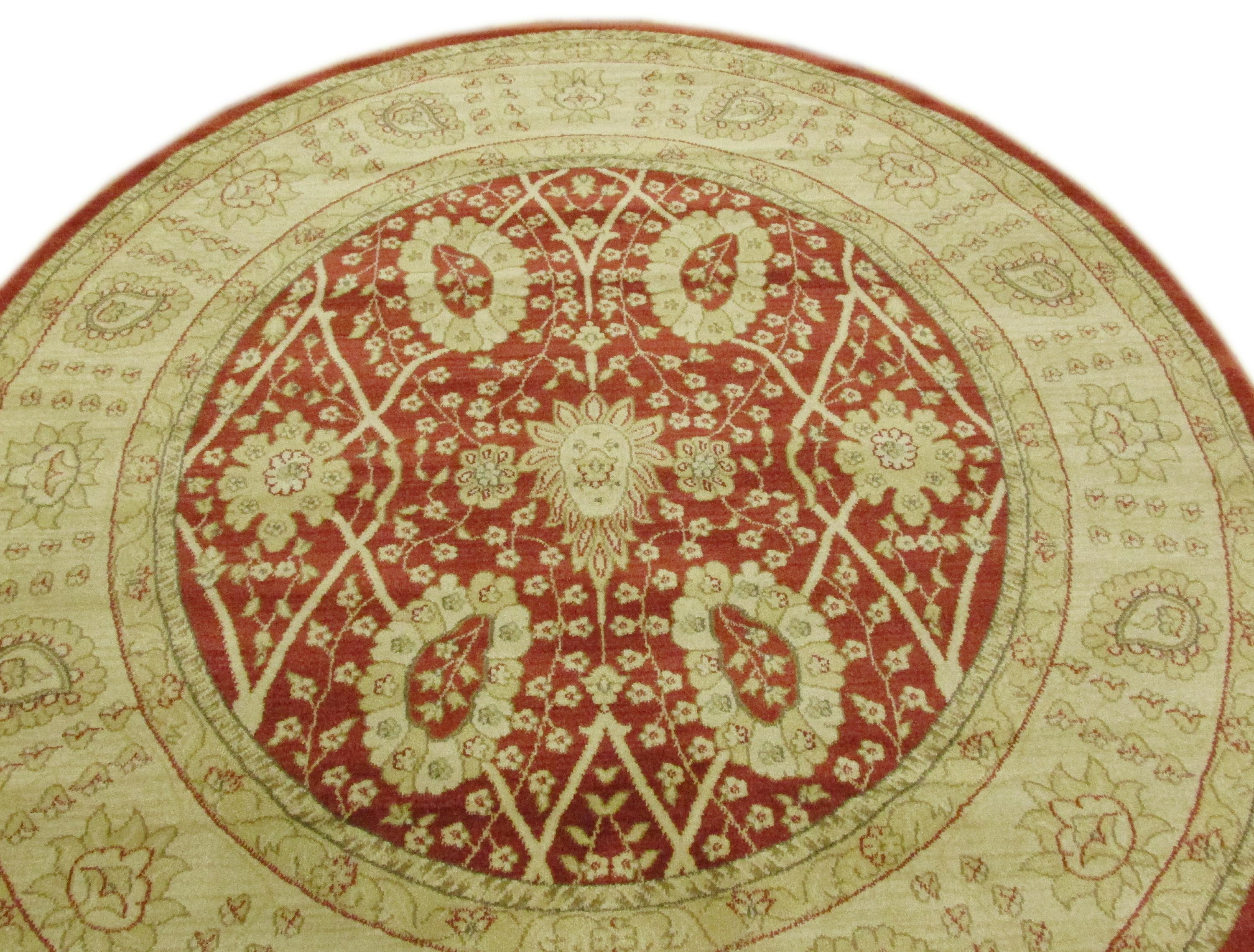 Red 6' x 6' Kensington Round Rug eSaleRugs