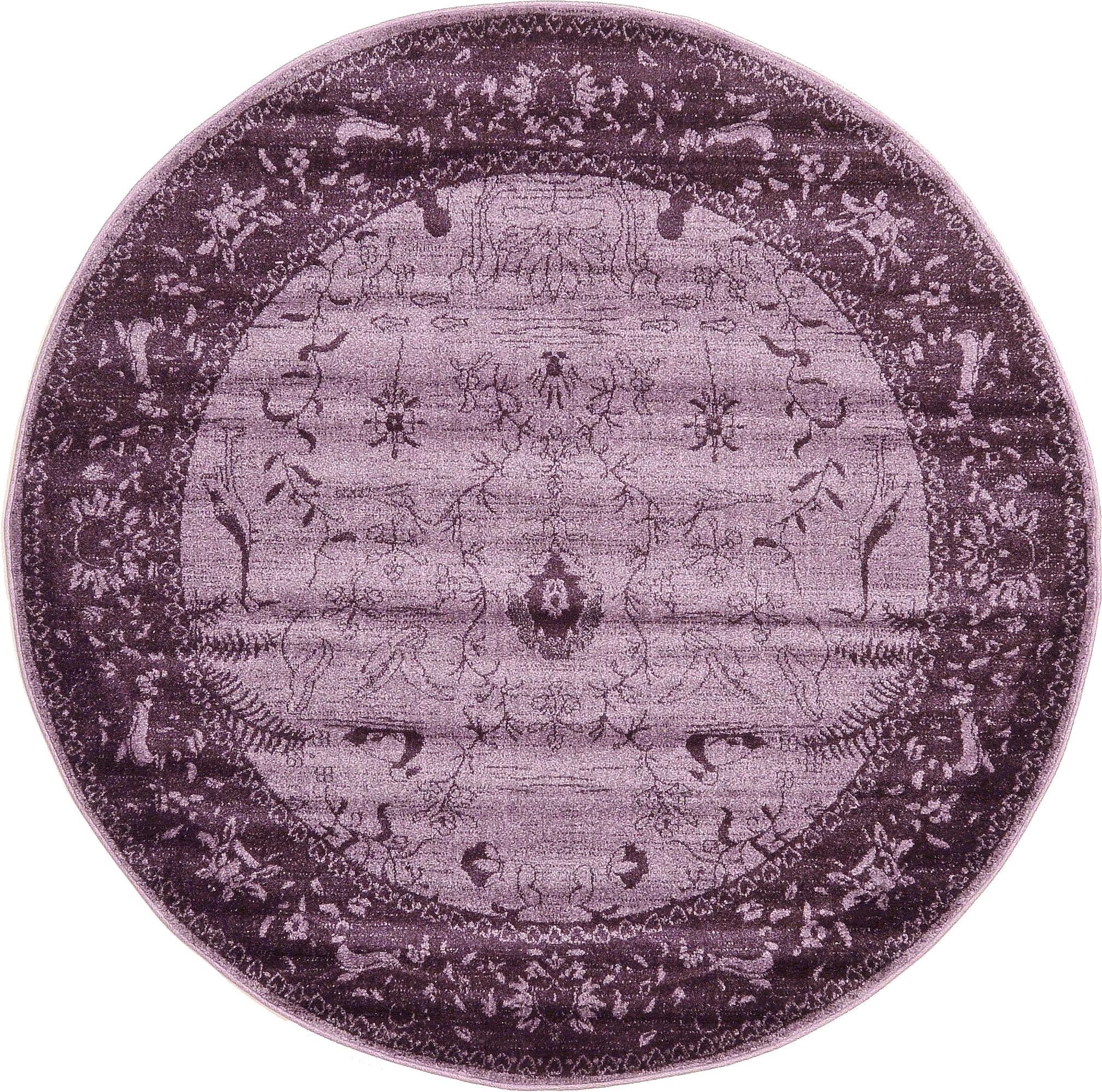 Purple 6' x 6' Vista Round Rug eSaleRugs
