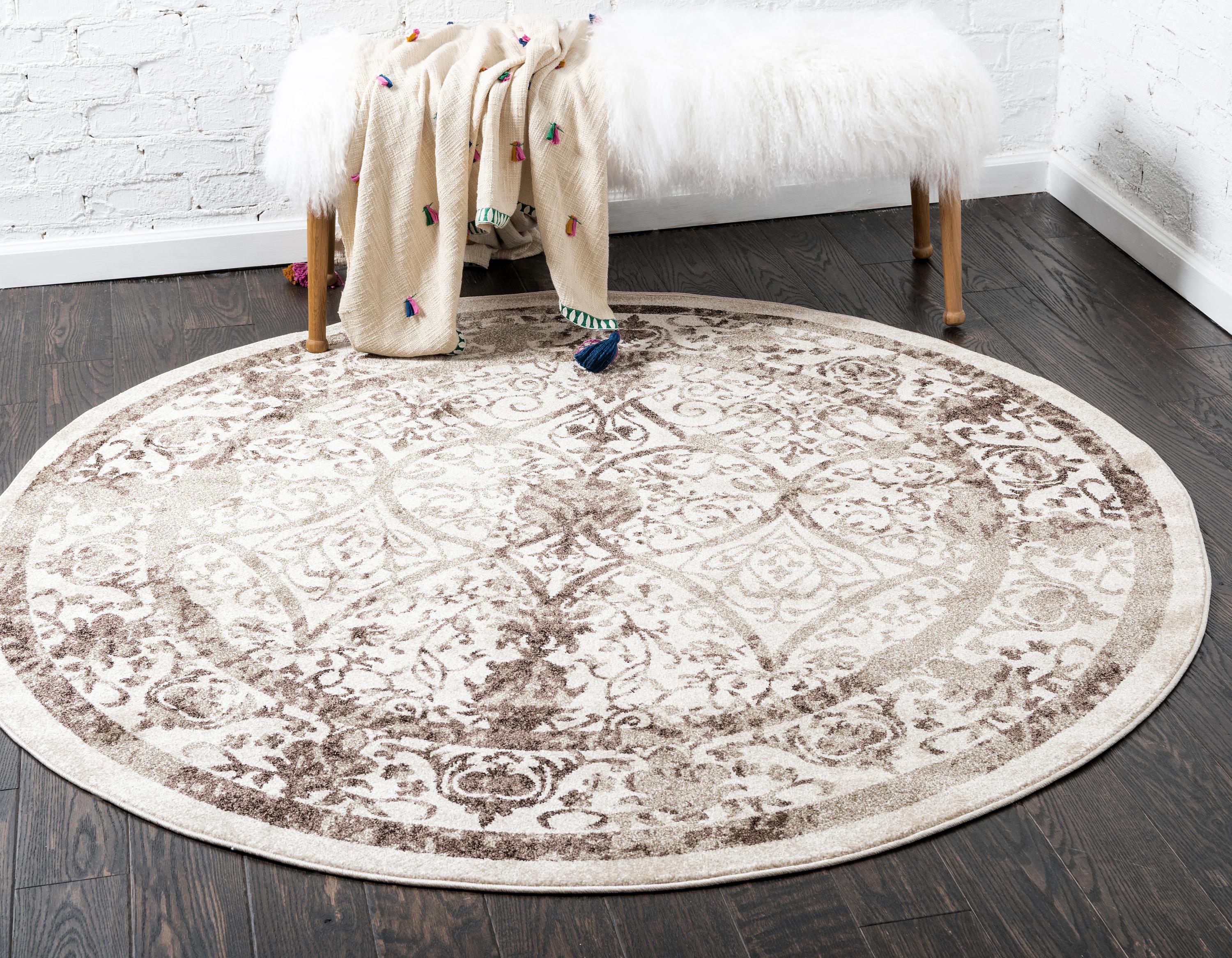 Beige 12' 2 x 12' 2 Vista Round Rug Area Rugs eSaleRugs