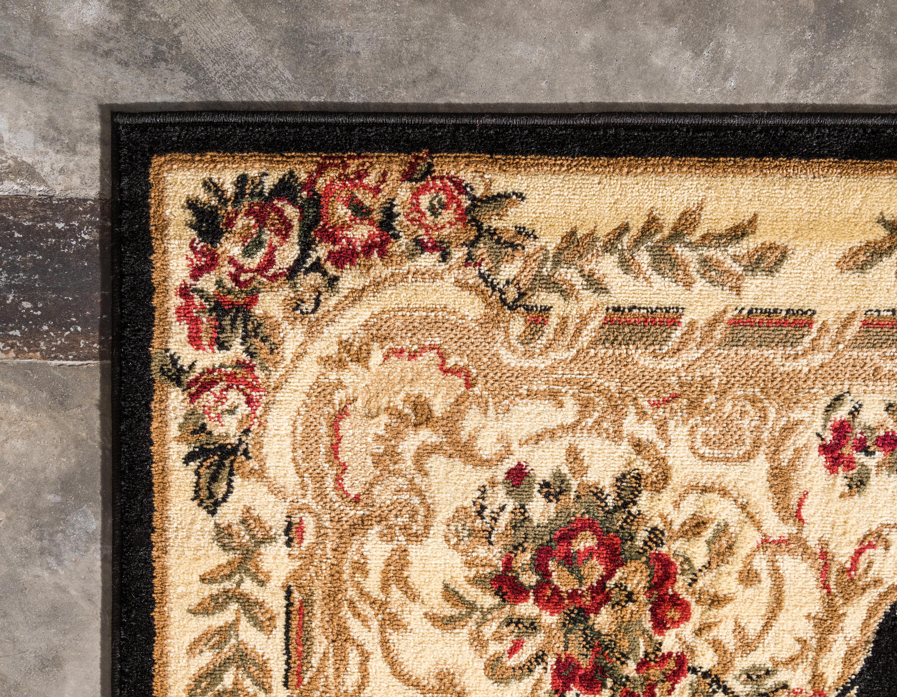 Black 5' x 8' Classic Aubusson Rug eSaleRugs