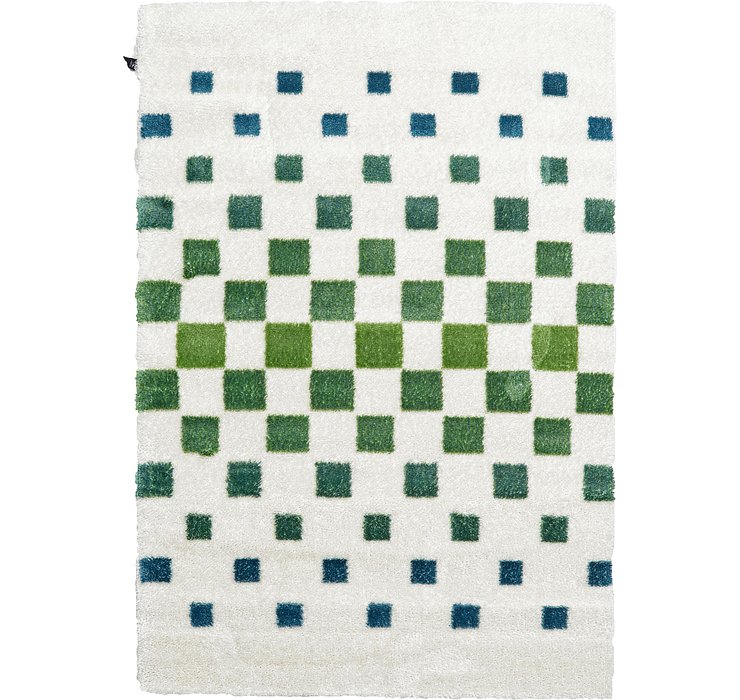 5' 3 x 7' 7 Abstract Shag Rug