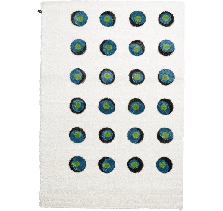 6' 7 x 9' 6 Abstract Shag Rug