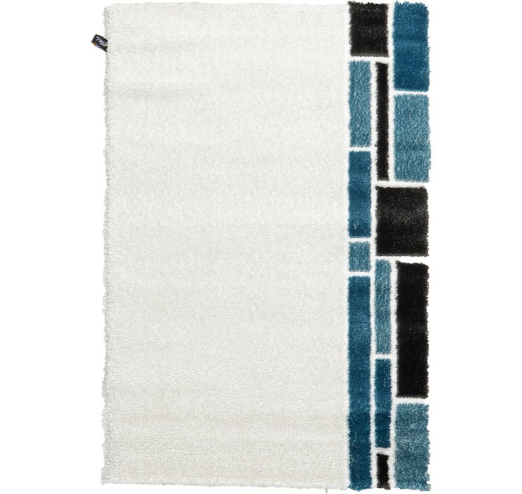 4' x 6' Abstract Shag Rug