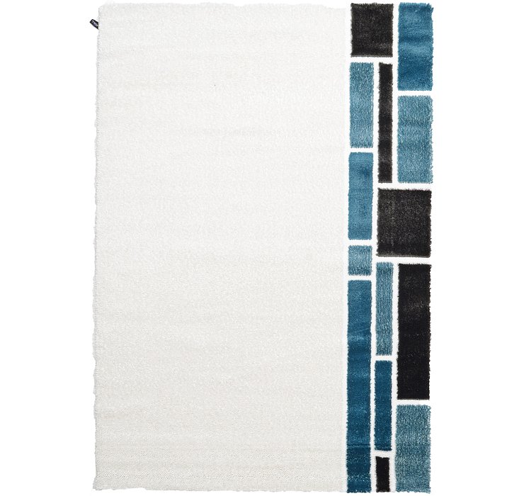 6' 7 x 9' 6 Abstract Shag Rug