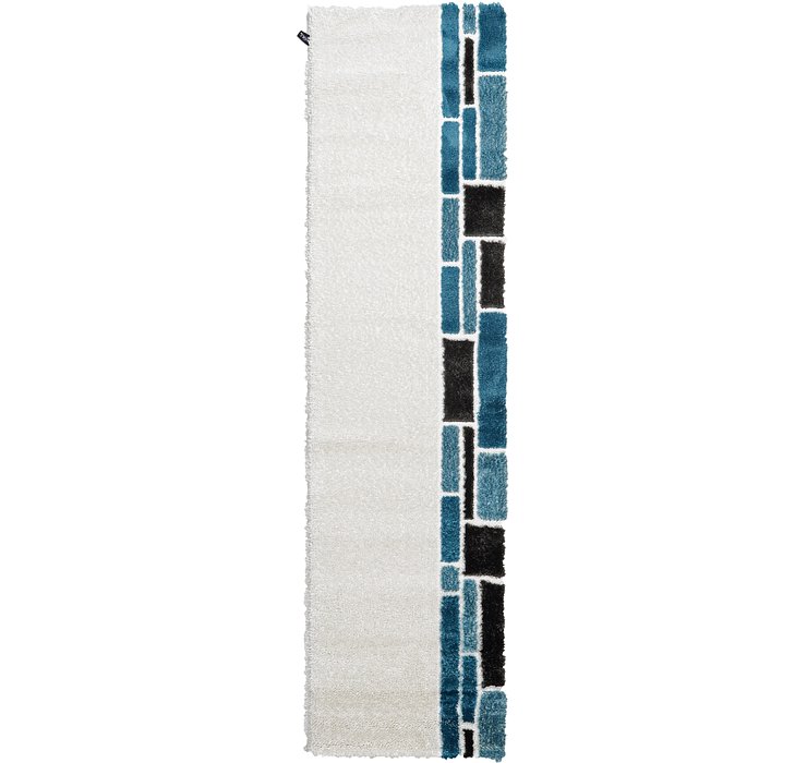 2' 7 x 9' 10 Mod Shag Runner Rug