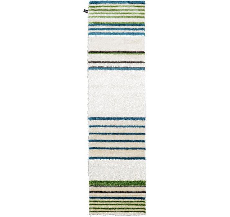 2' 7 x 9' 10 Mod Shag Runner Rug