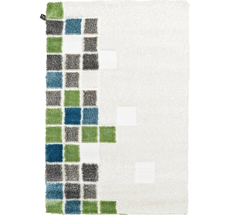 4' x 6' Abstract Shag Rug