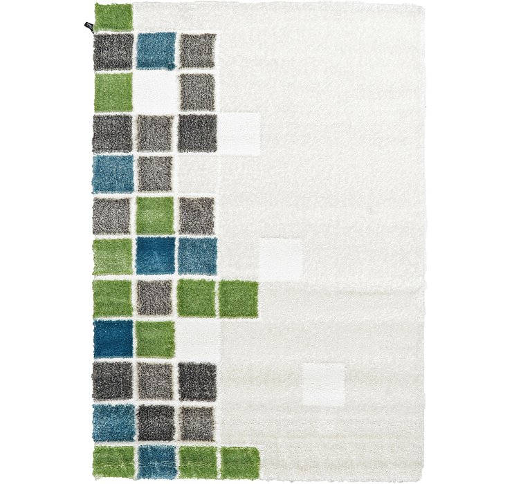 5' 3 x 7' 7 Abstract Shag Rug
