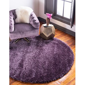 Unique Loom 6' x 6' Luxe Solo Round Rug