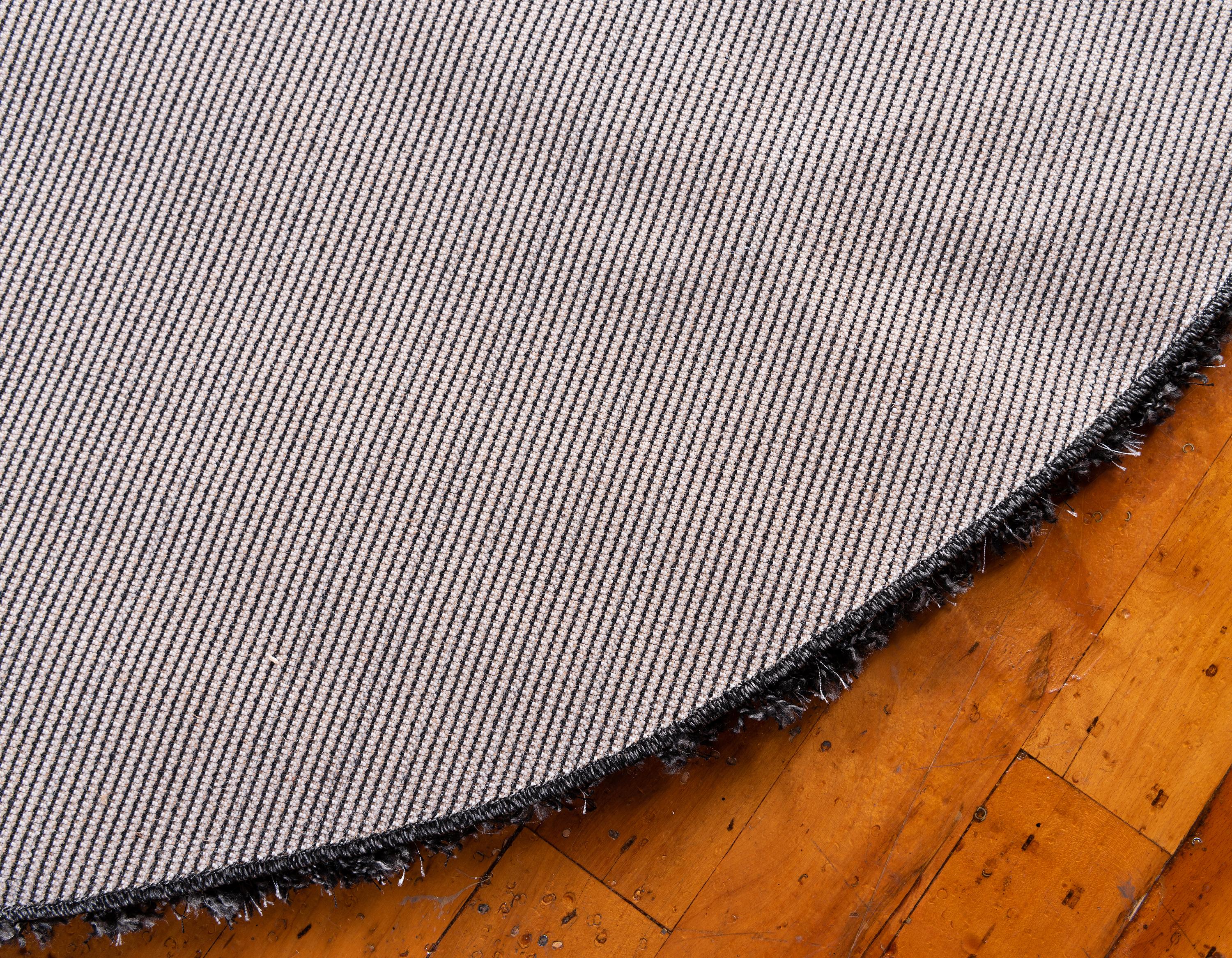 Black 8' x 8' Luxe Solid Shag Round Rug eSaleRugs