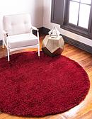 6' x 6' Luxury Solid Shag Round Rug thumbnail
