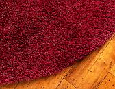 6' x 6' Luxury Solid Shag Round Rug thumbnail
