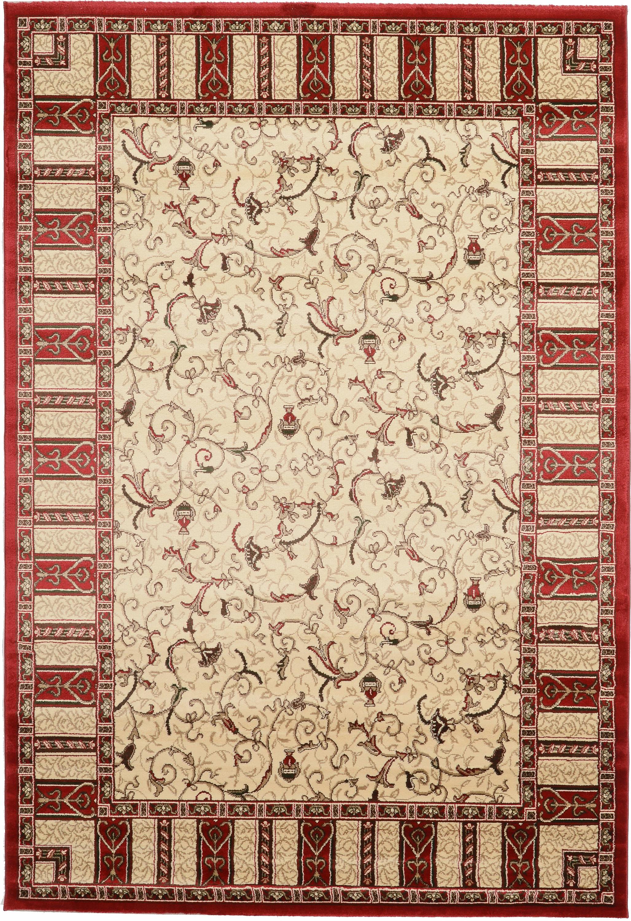 Cream 6' 7 x 9' 6 Classic Aubusson Rug eSaleRugs