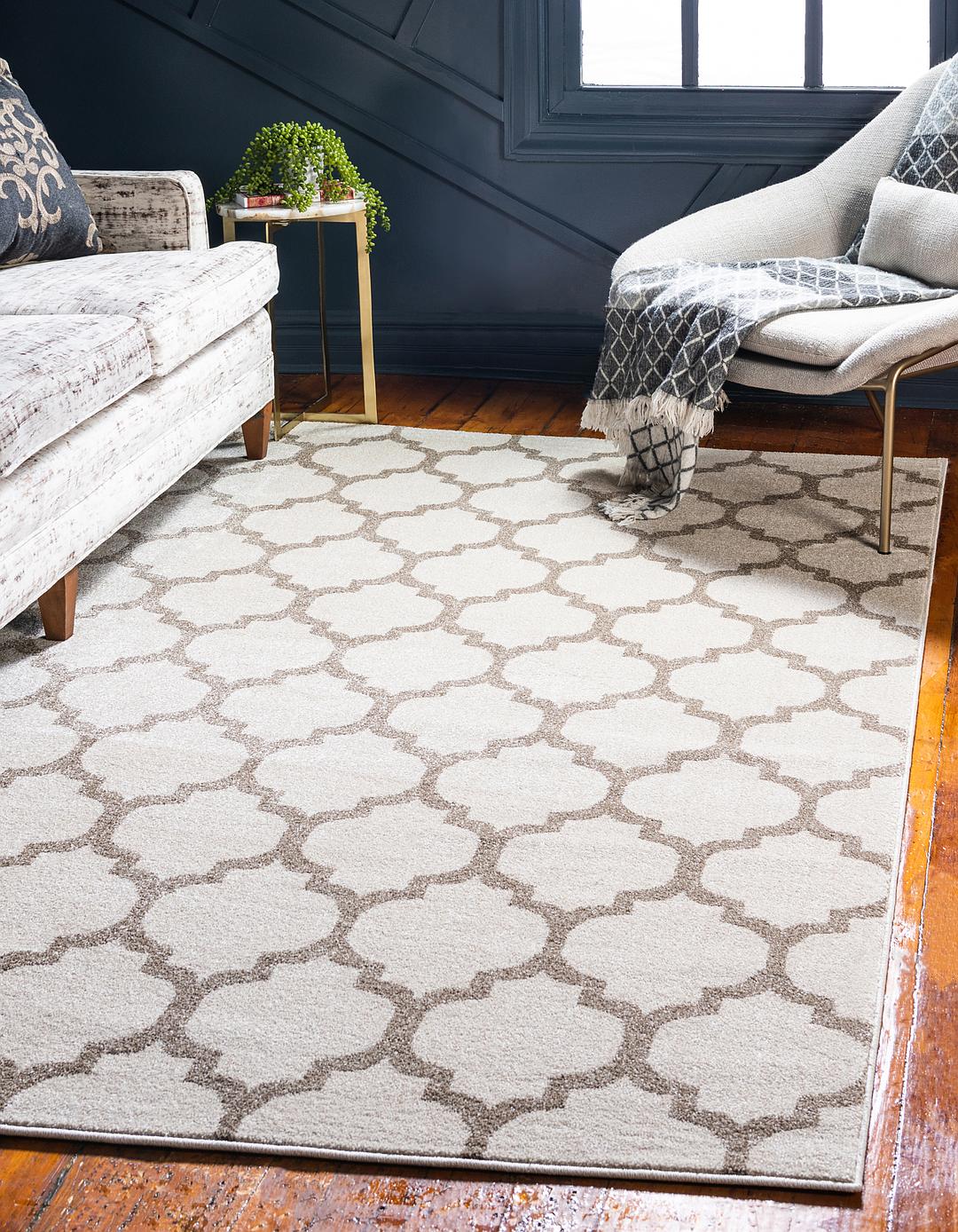 Beige 7' x 10' Trellis Rug Area Rugs Rugs.ca