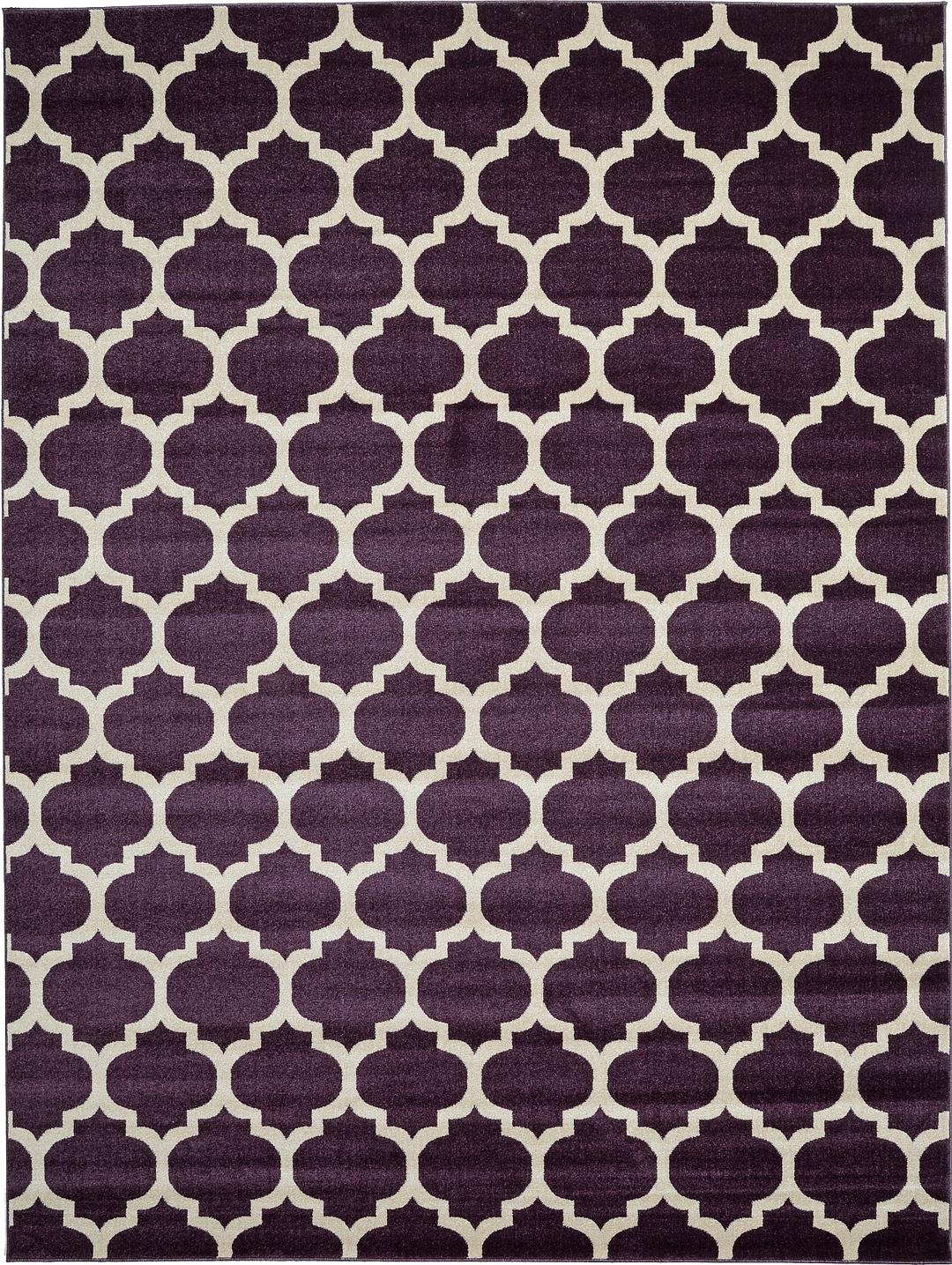 Purple 9' x 12' Trellis Rug iRugs UK