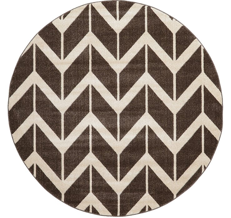 6' x 6' Chevron Round Rug