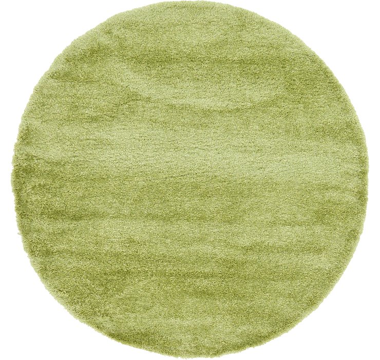 8' x 8' Luxe Solid Shag Round Rug