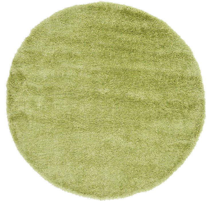 6' x 6' Luxe Solid Shag Round Rug