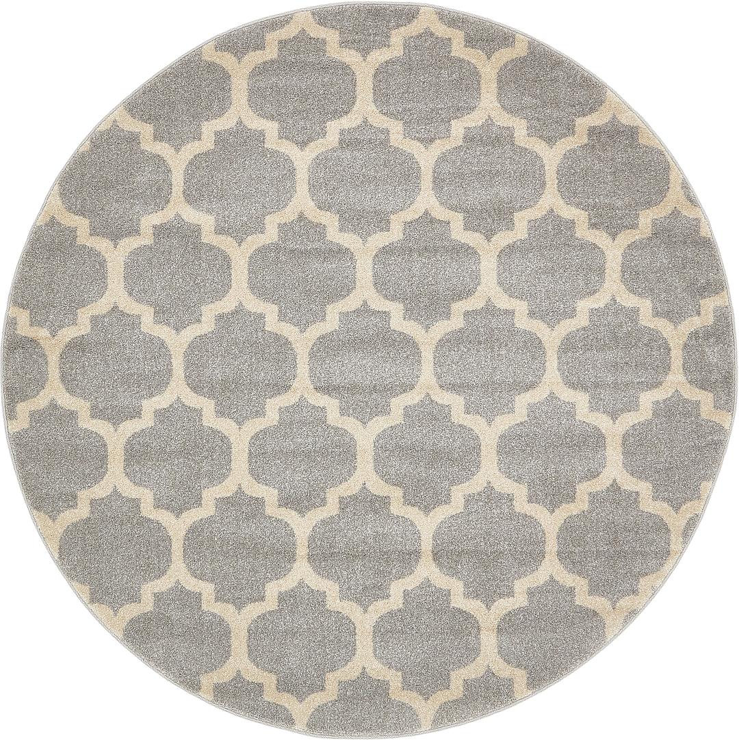 Light Gray 6 X Trellis Round Rug Area Rugs Irugs Uk Main 6 X Trellis Round Rug Photo