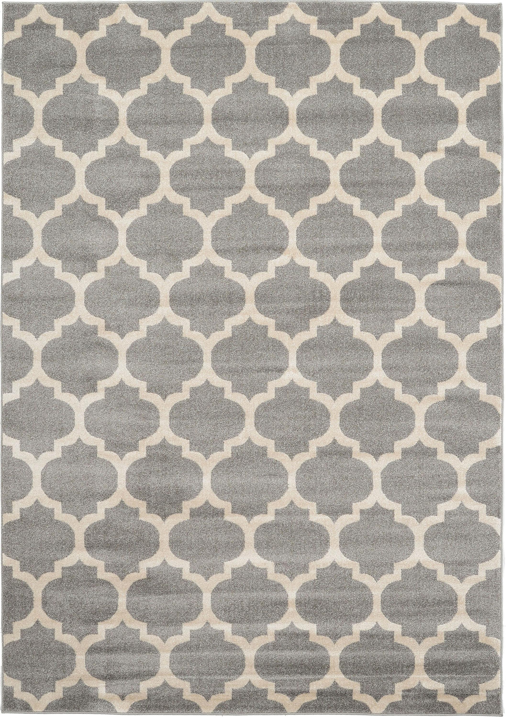 Dark Gray 7' x 10' Trellis Rug eSaleRugs