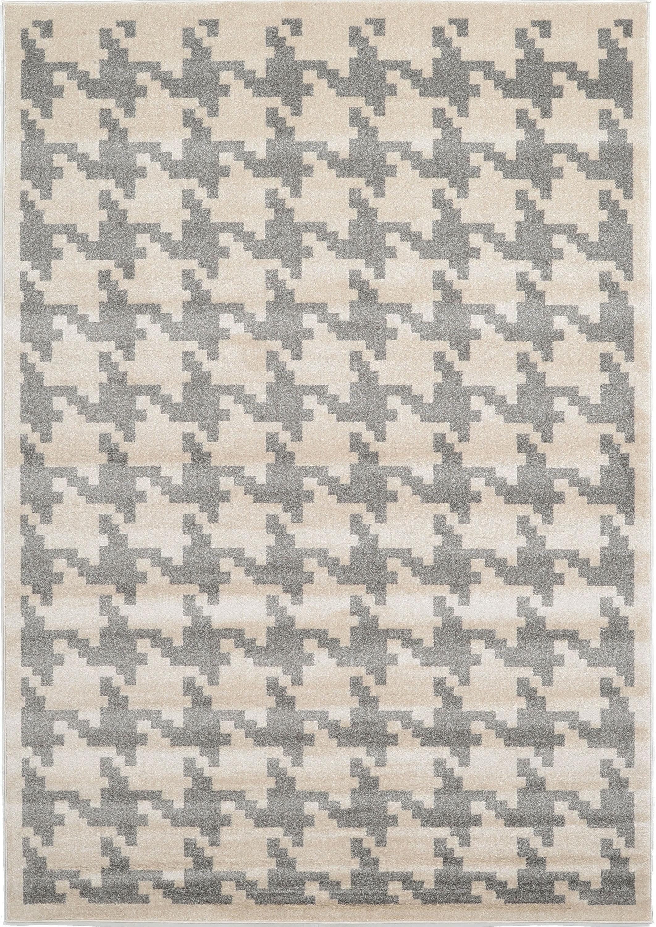 Gray 7' x 10' Houndstooth Rug eSaleRugs