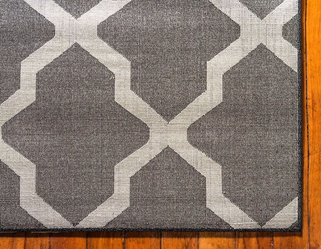 Black 9' x 12' Trellis Rug iRugs UK