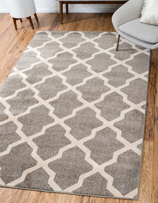 Gray 100cm x 160cm Trellis Rug Area Rugs iRugs NZ