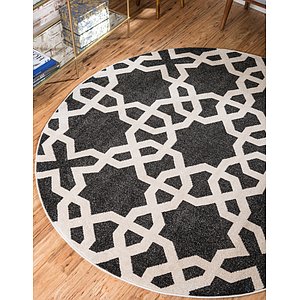 Unique Loom 6' x 6' Trellis Round Rug