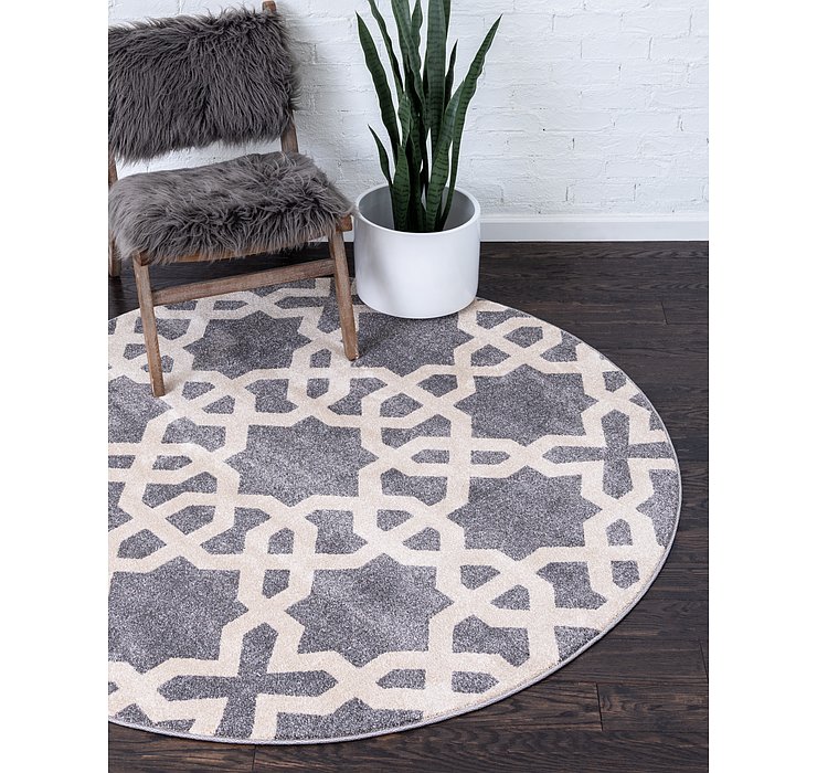 8' x 8' Trellis Round Rug
