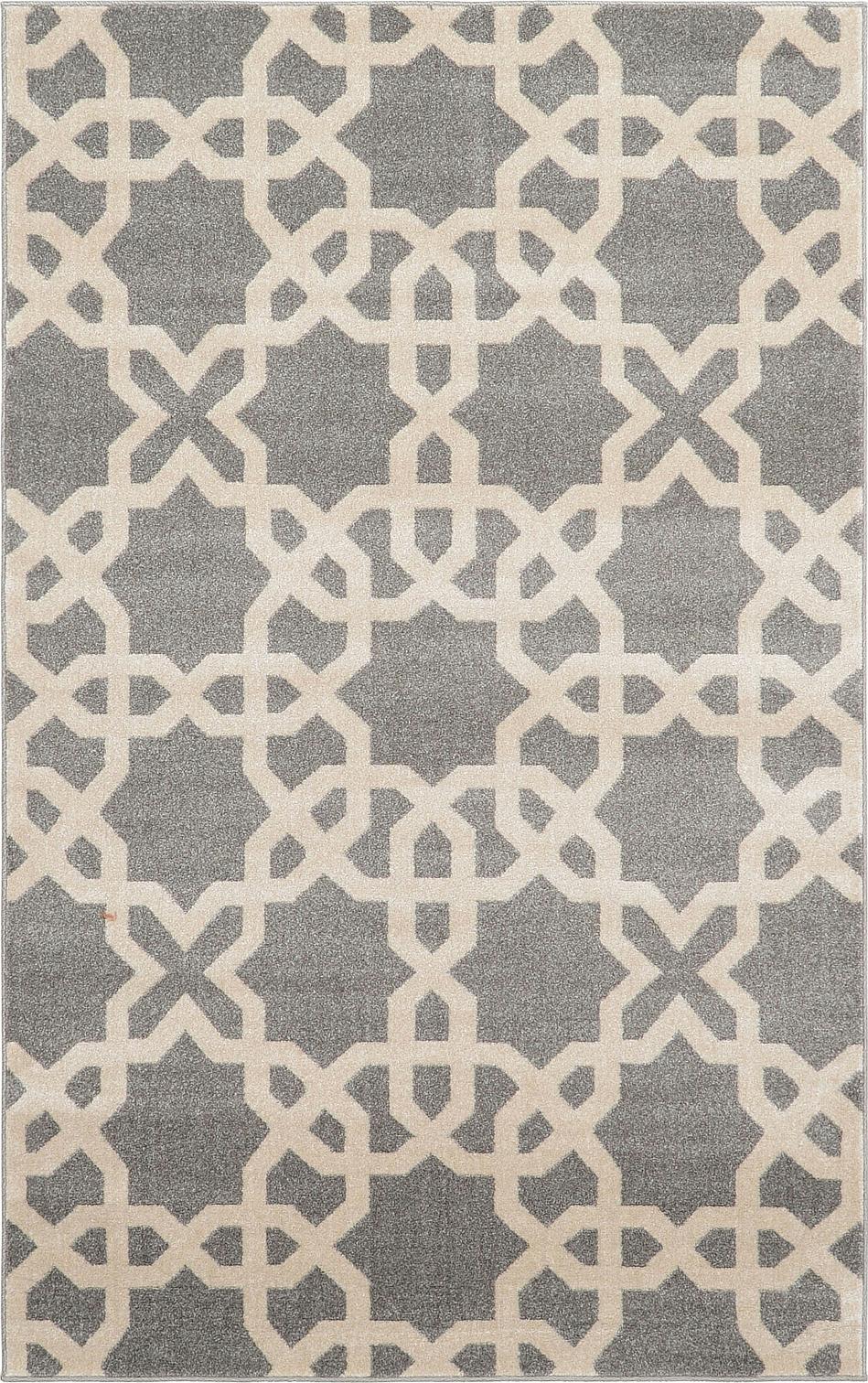 Gray 5' x 8' Trellis Rug iRugs UK