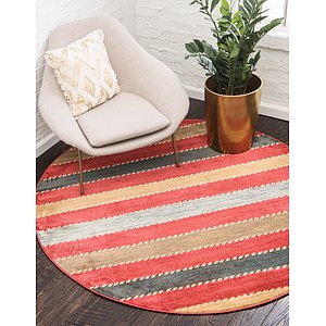 Unique Loom 8' x 8' Fars Round Rug