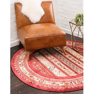 Unique Loom 6' x 6' Fars Round Rug
