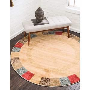 8' x 8' Kashkuli Gabbeh Round Rug