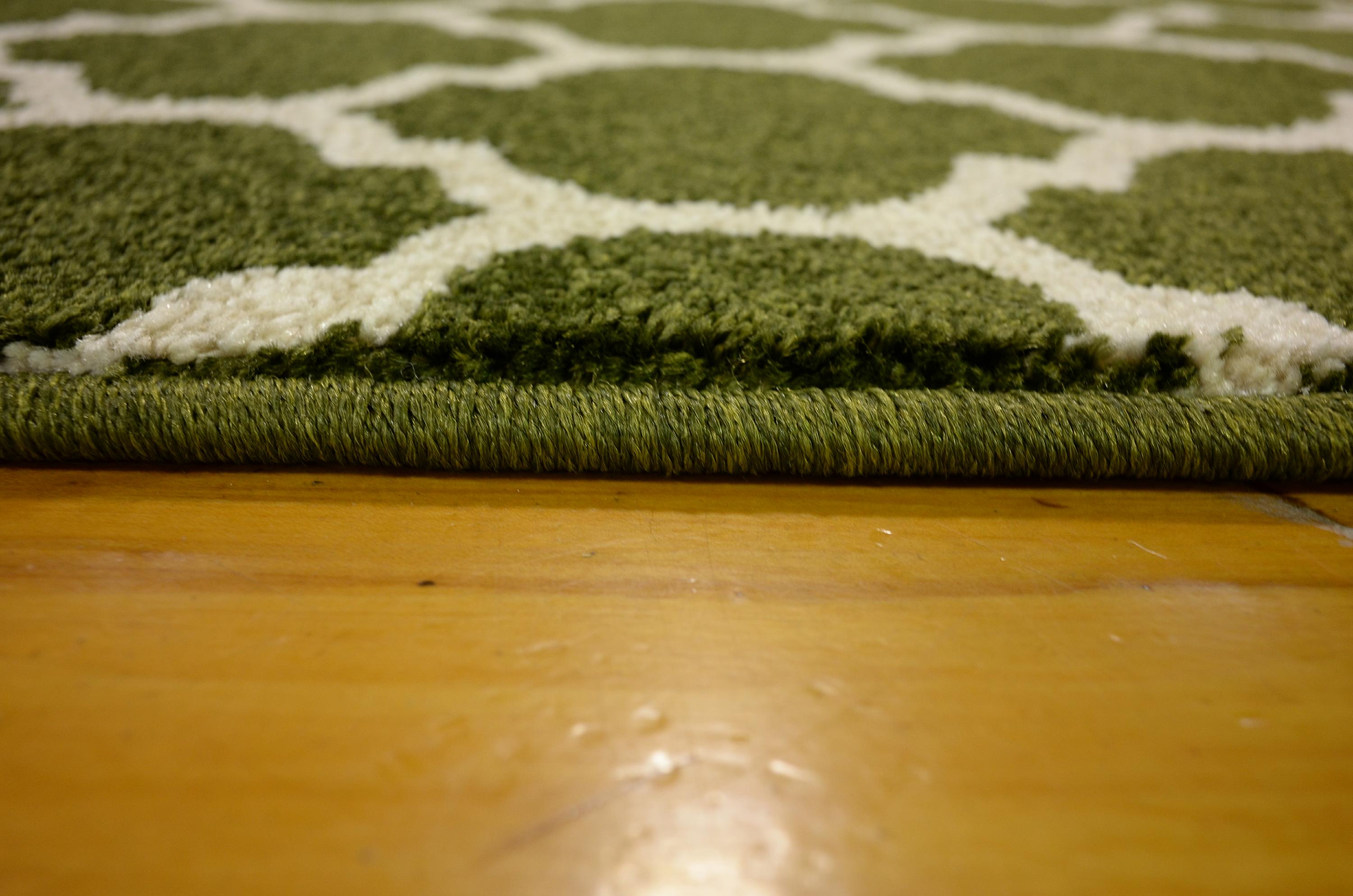 Dark Green 2' 7 x 10' Trellis Runner Rug eSaleRugs