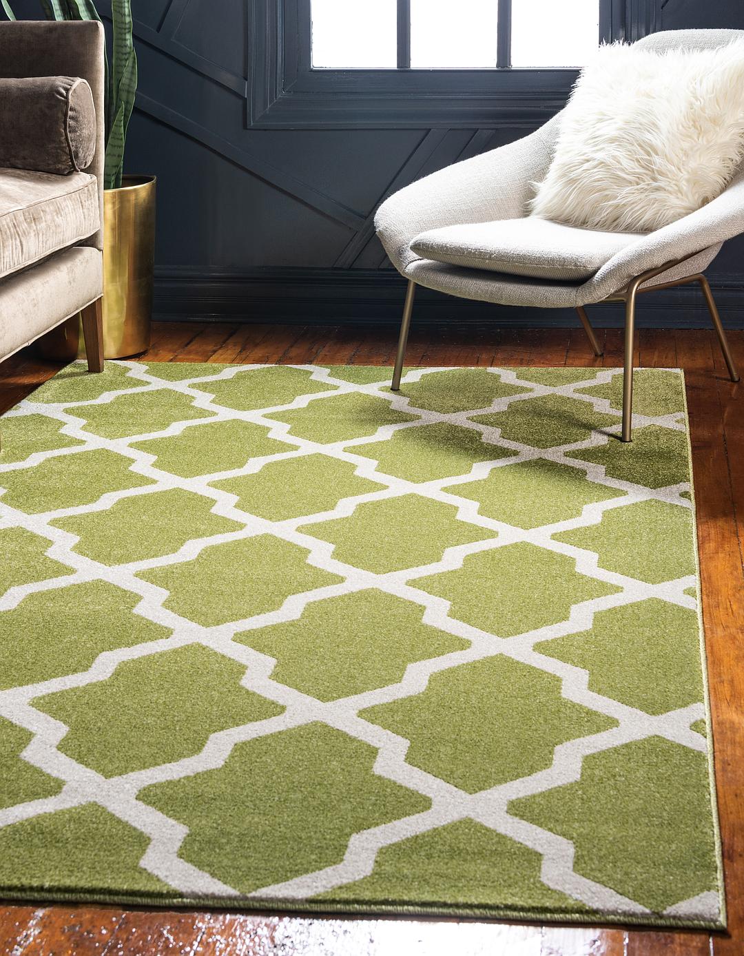 Green 3' 3 x 5' 3 Trellis Rug Area Rugs Rugs.ca