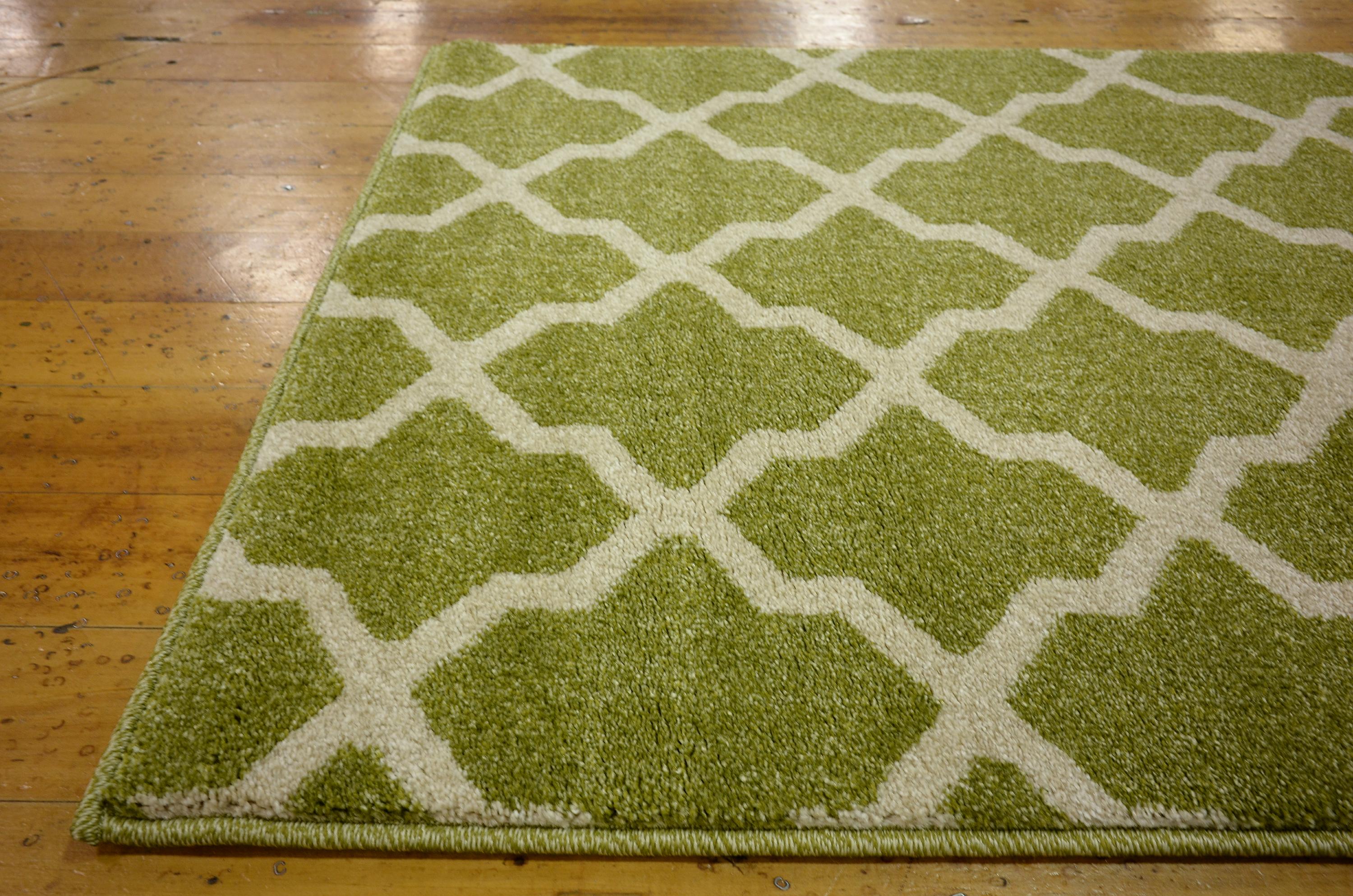 Green 2' 7 x 10' Trellis Runner Rug eSaleRugs