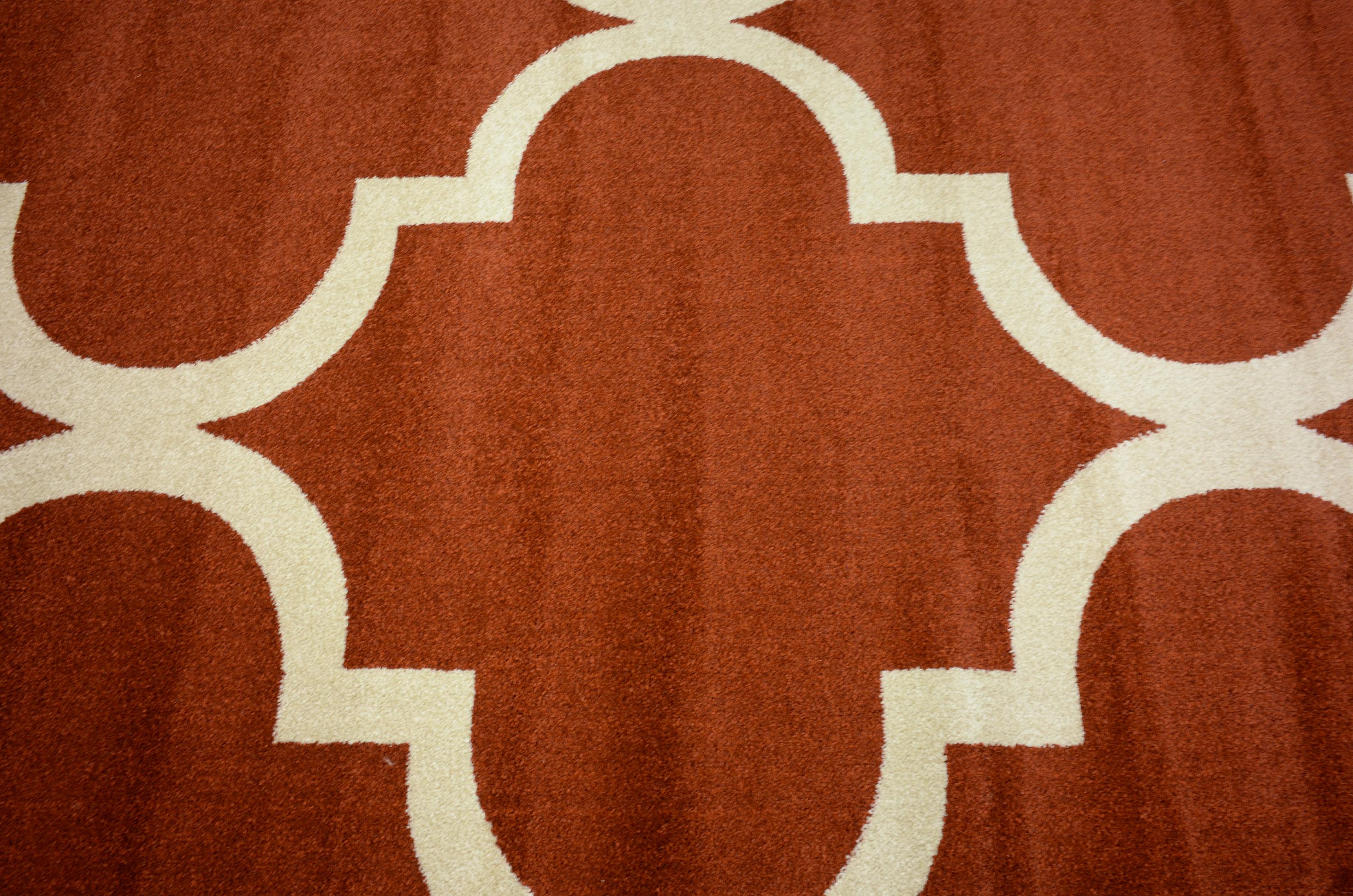 Rust Red 8' x 8' Trellis Round Rug eSaleRugs