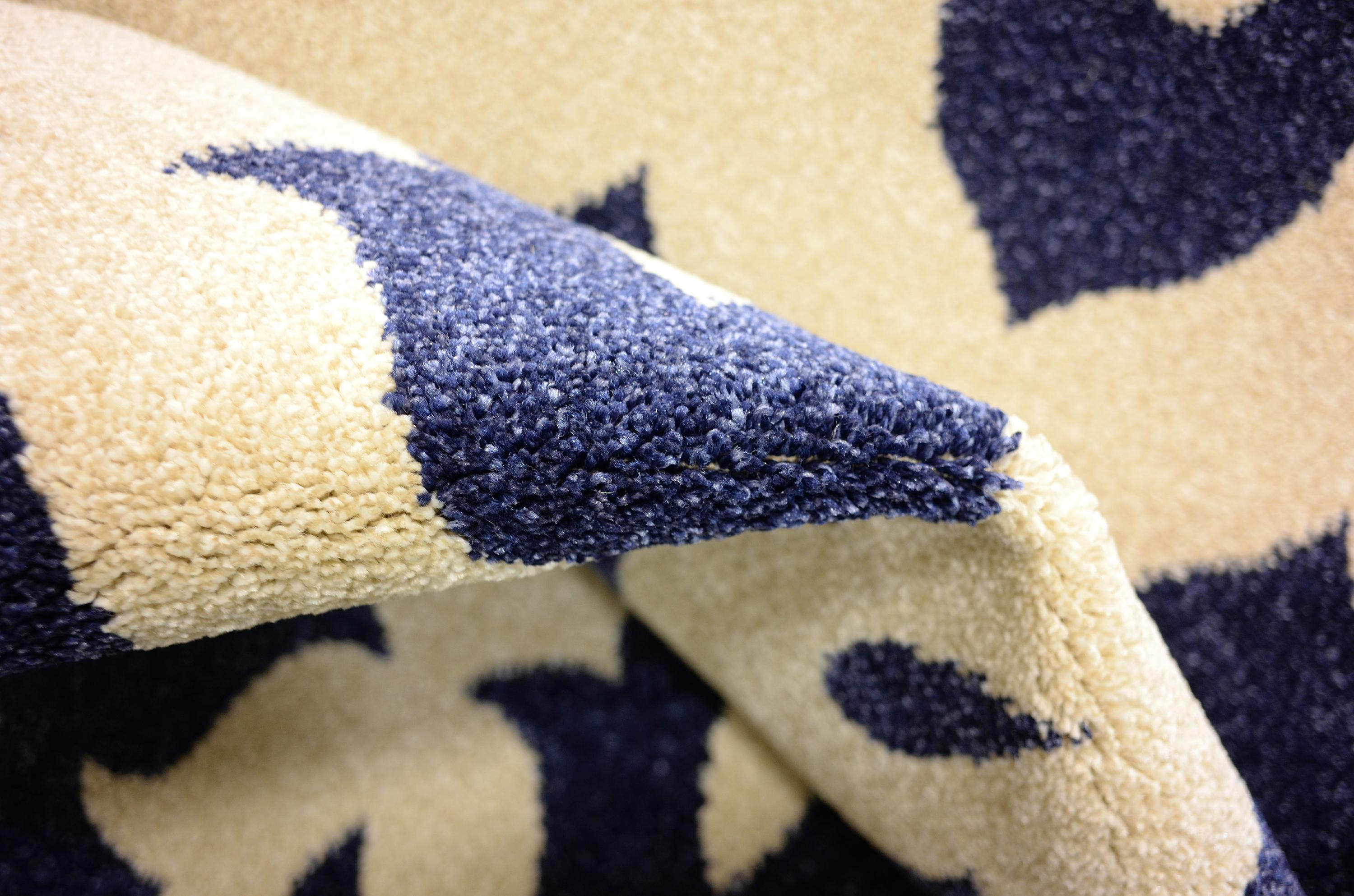 Navy Blue 3' 3 x 5' 3 Ikat Rug iRugs UK