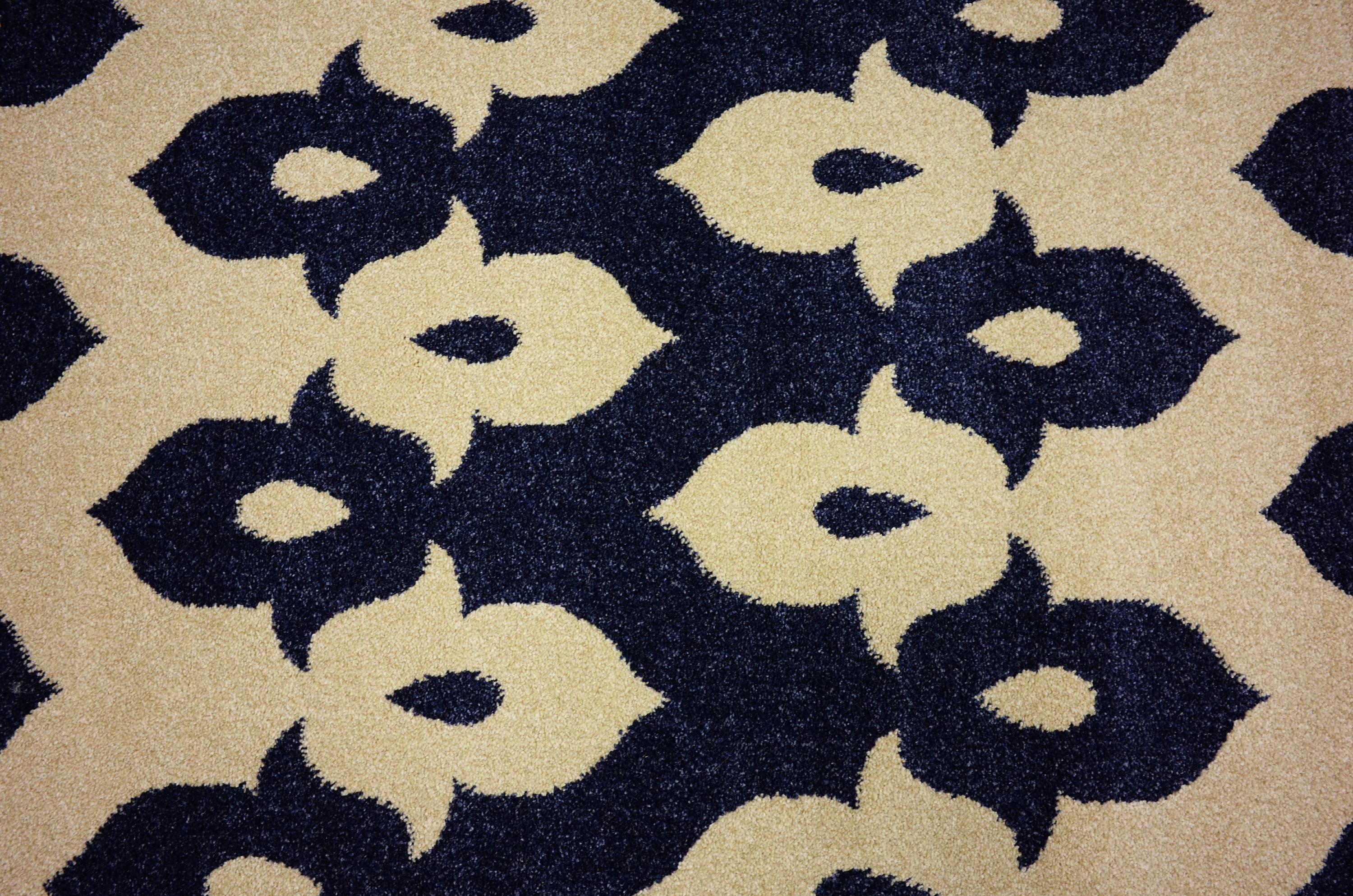 Navy Blue 3' 3 x 5' 3 Ikat Rug iRugs UK