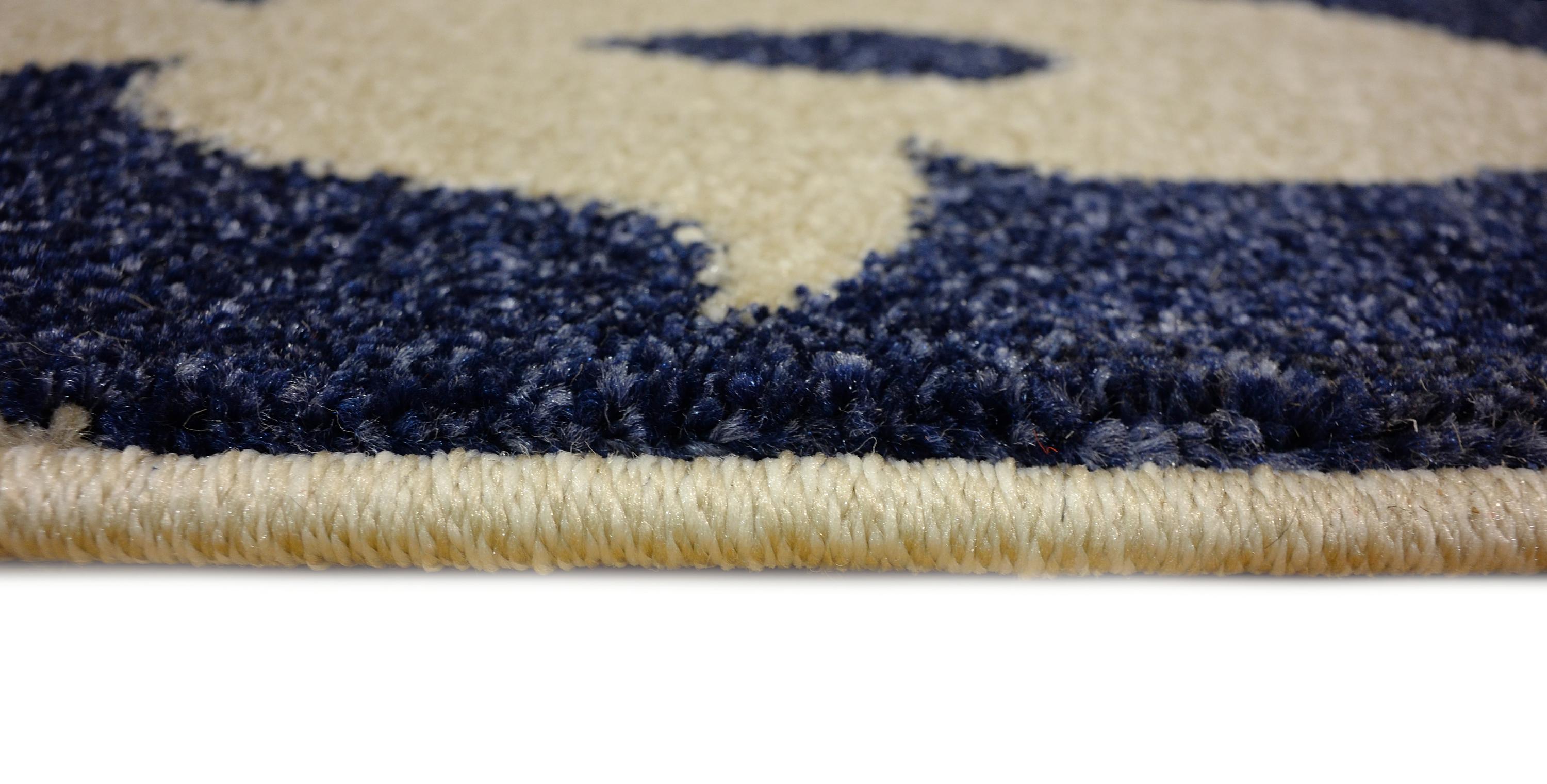 Navy Blue 3' 3 x 5' 3 Ikat Rug iRugs UK