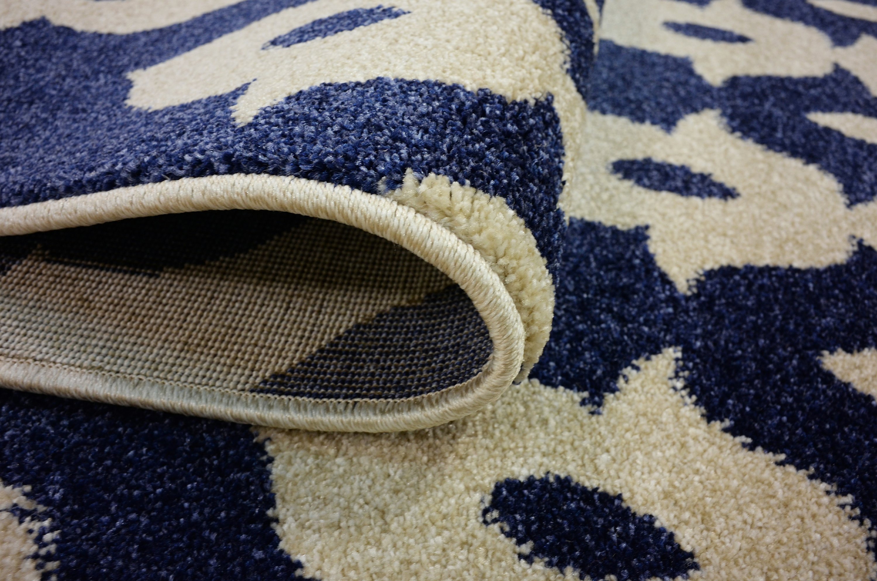 Navy Blue 2' 7 x 10' Ikat Runner Rug Area Rugs iRugs UK