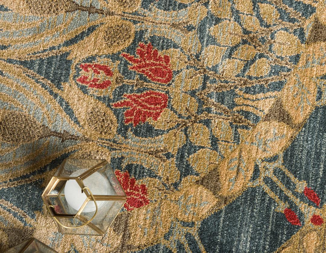 Navy Blue 8' x 8' Kensington Round Rug iRugs UK