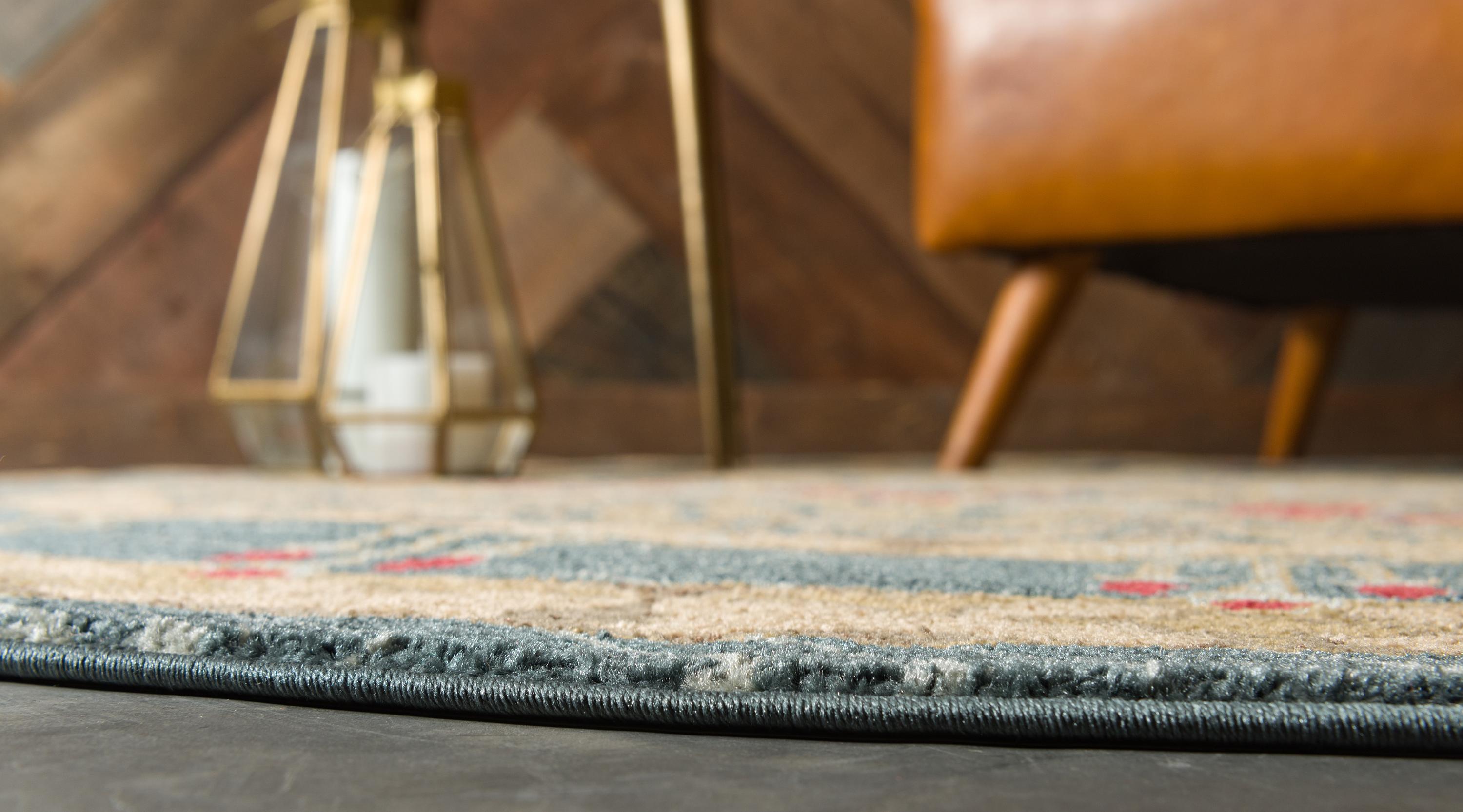 Navy Blue 8' x 8' Kensington Round Rug iRugs UK