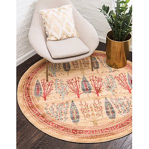 8' x 8' Kashkuli Gabbeh Round Rug
