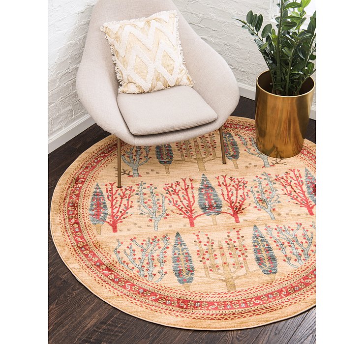 8' x 8' Kashkuli Gabbeh Round Rug